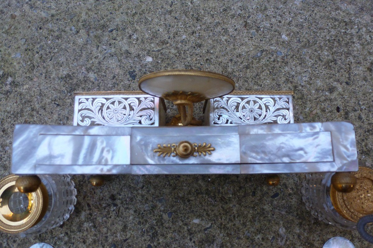 Aurtriche :  encrier de table  circa 1830-photo-2