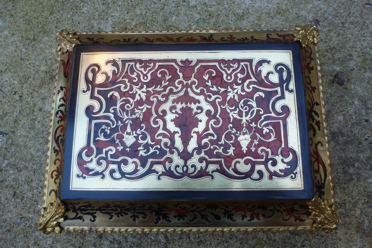 19th Century Boulle Marquetry Box -photo-4