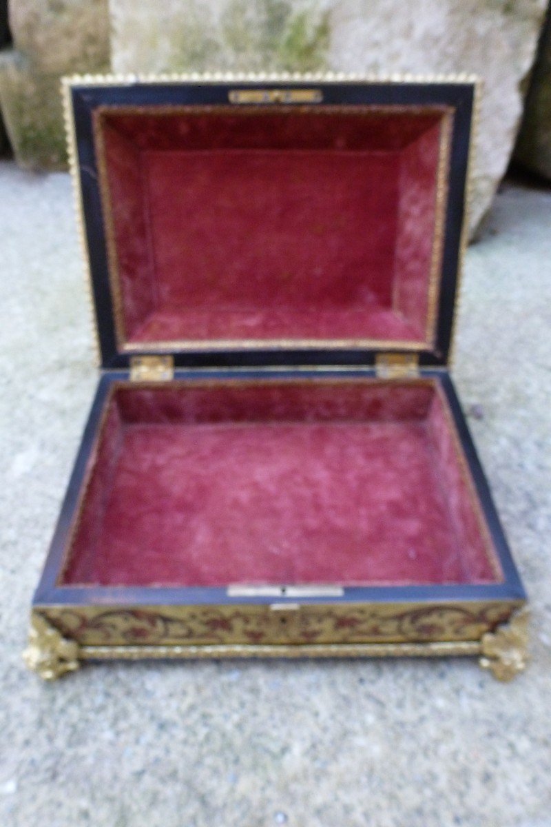 19th Century Boulle Marquetry Box -photo-2