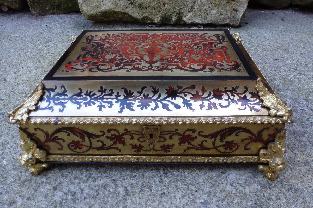 19th Century Boulle Marquetry Box 