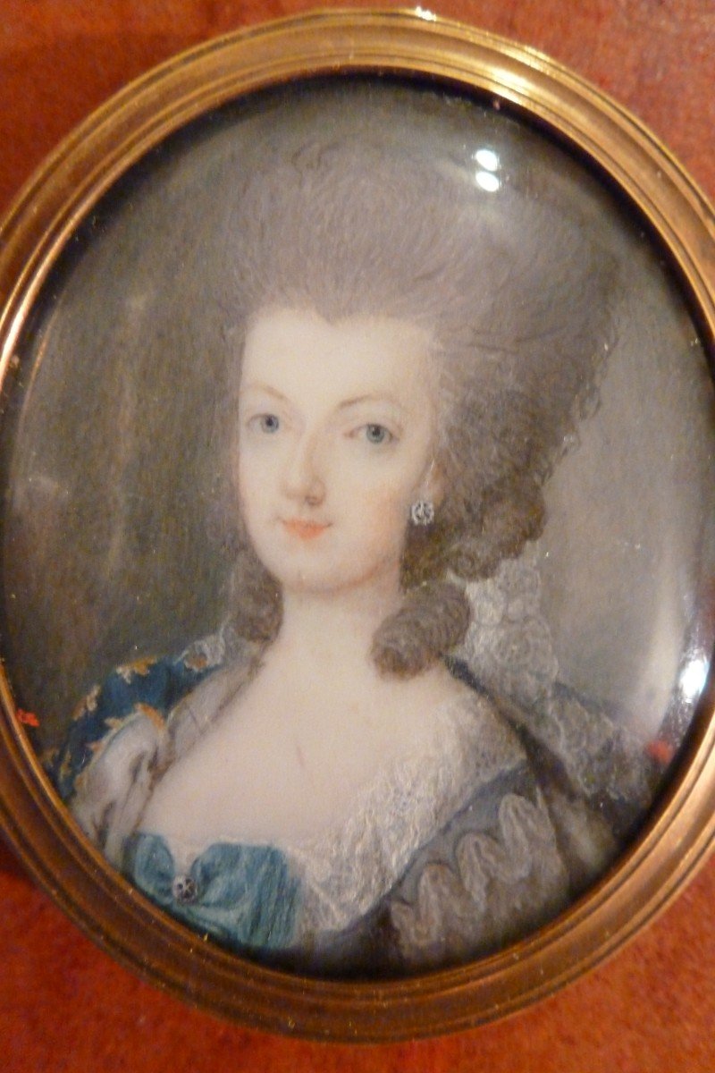 Miniature Portrait Of Queen Marie-antoinette-photo-2