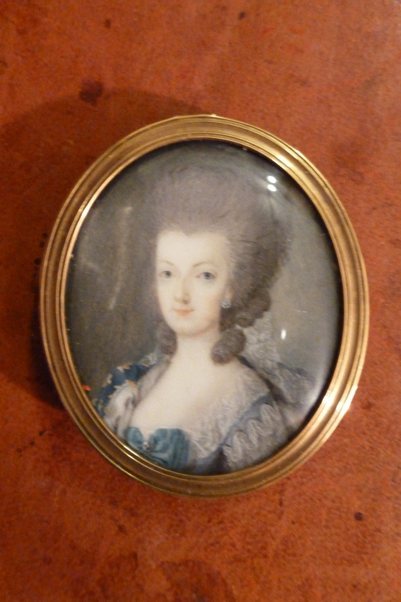 Miniature Portrait Of Queen Marie-antoinette-photo-4