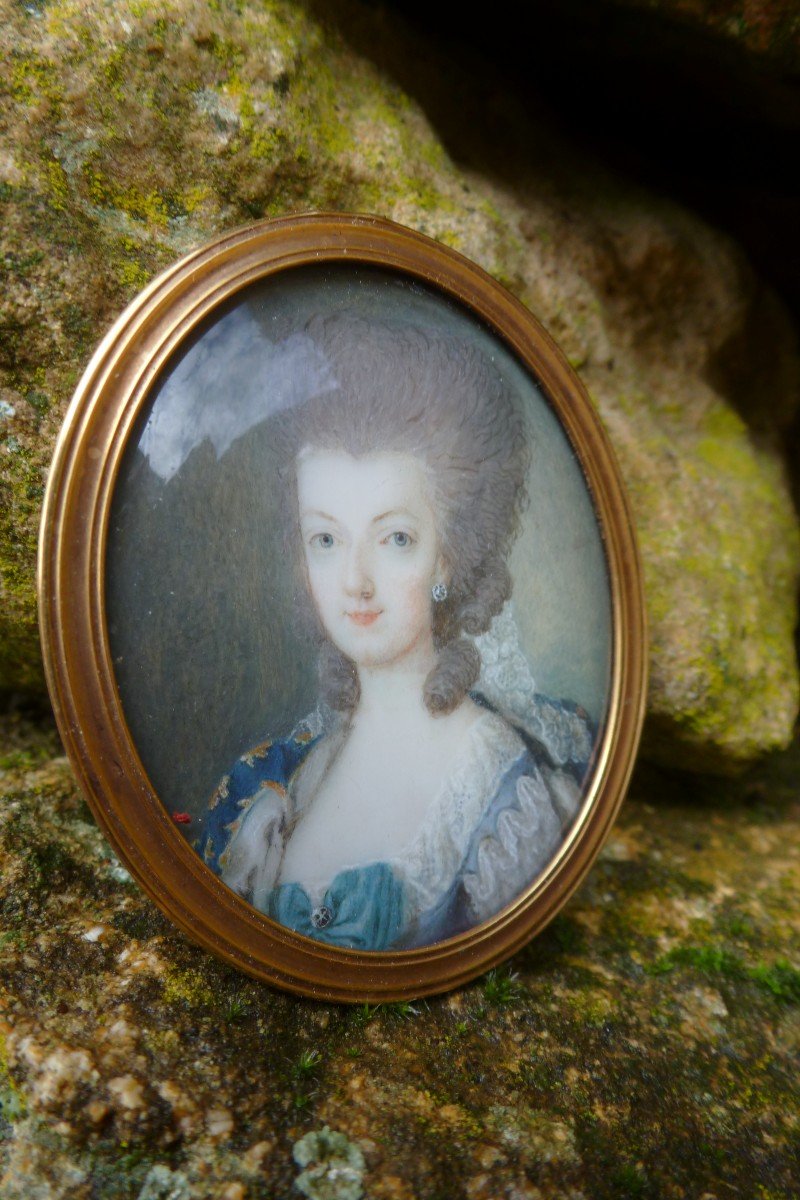 Miniature Portrait Of Queen Marie-antoinette-photo-2