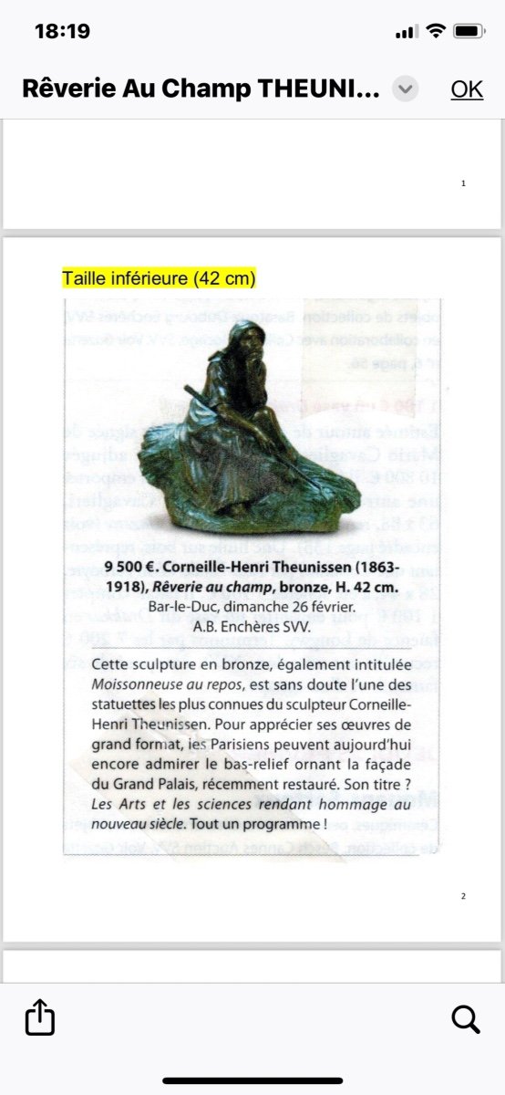 Bronze Cire Perdue :Corneille  Theuninssen  1863/1918-photo-7