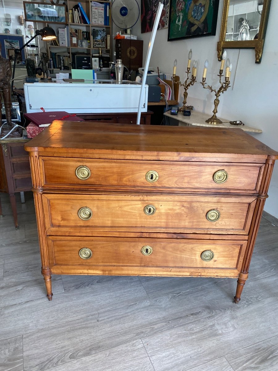 Louis XVl Chest Of Drawers 18th Cherry -photo-8