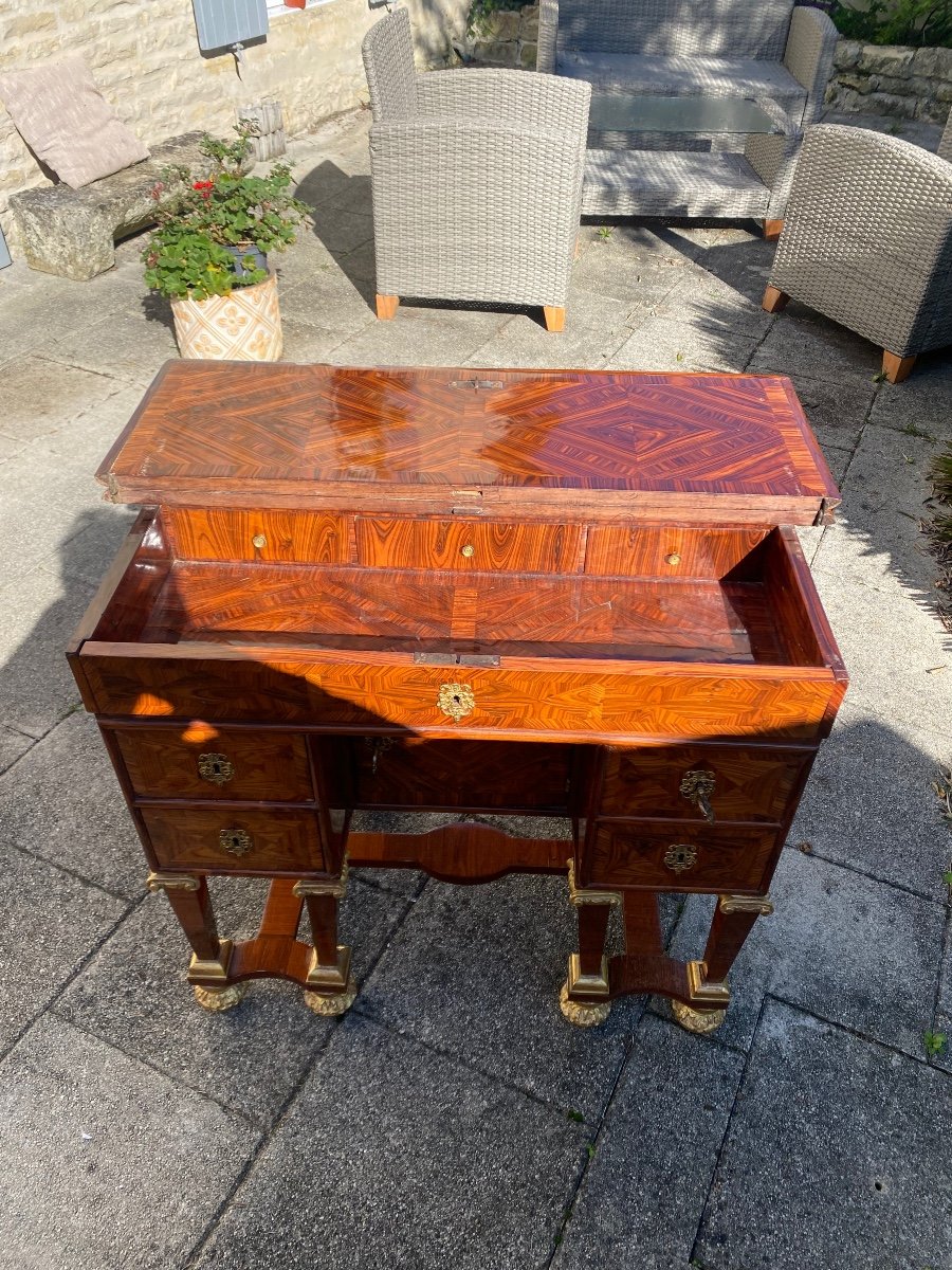 Petit Bureau Mazarin Louis XIV Marqueterie -photo-6