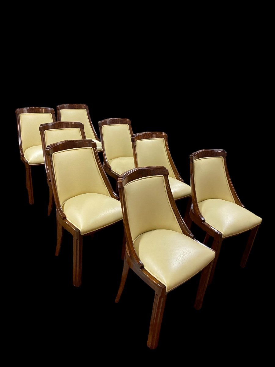 8 Gondola Chairs: Art Deco Work 