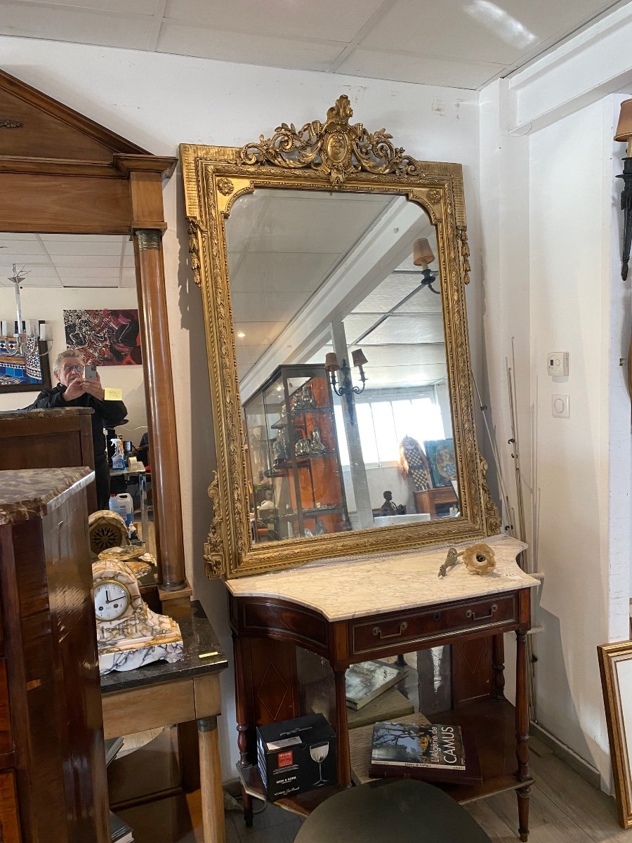 Napoleon III Gilded Mirror -photo-3