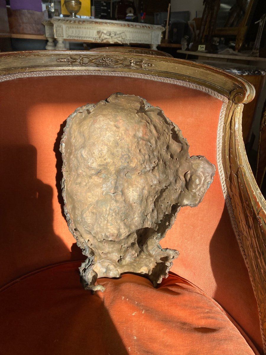 Bronze: Death Mask Of John Paul Ii,-photo-3