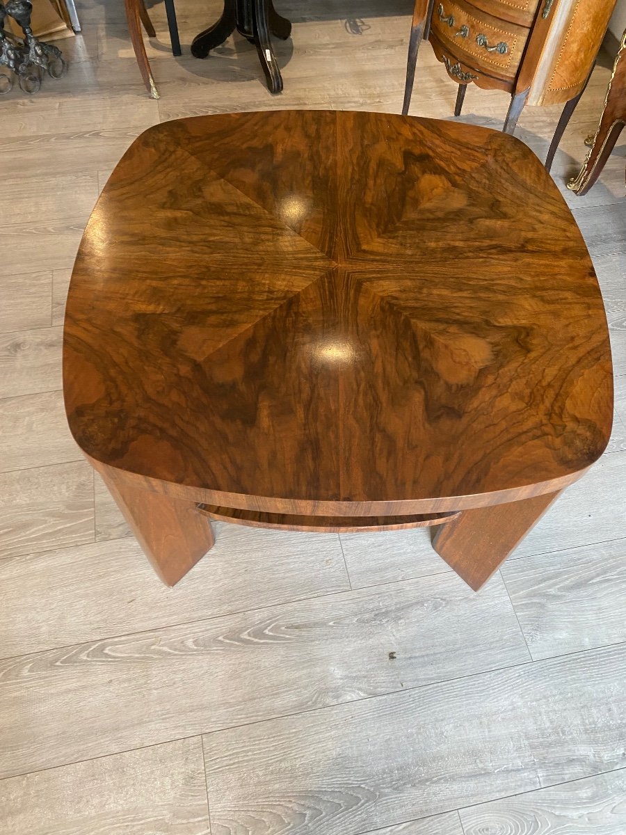 Burl Walnut Coffee Table 60s-photo-2