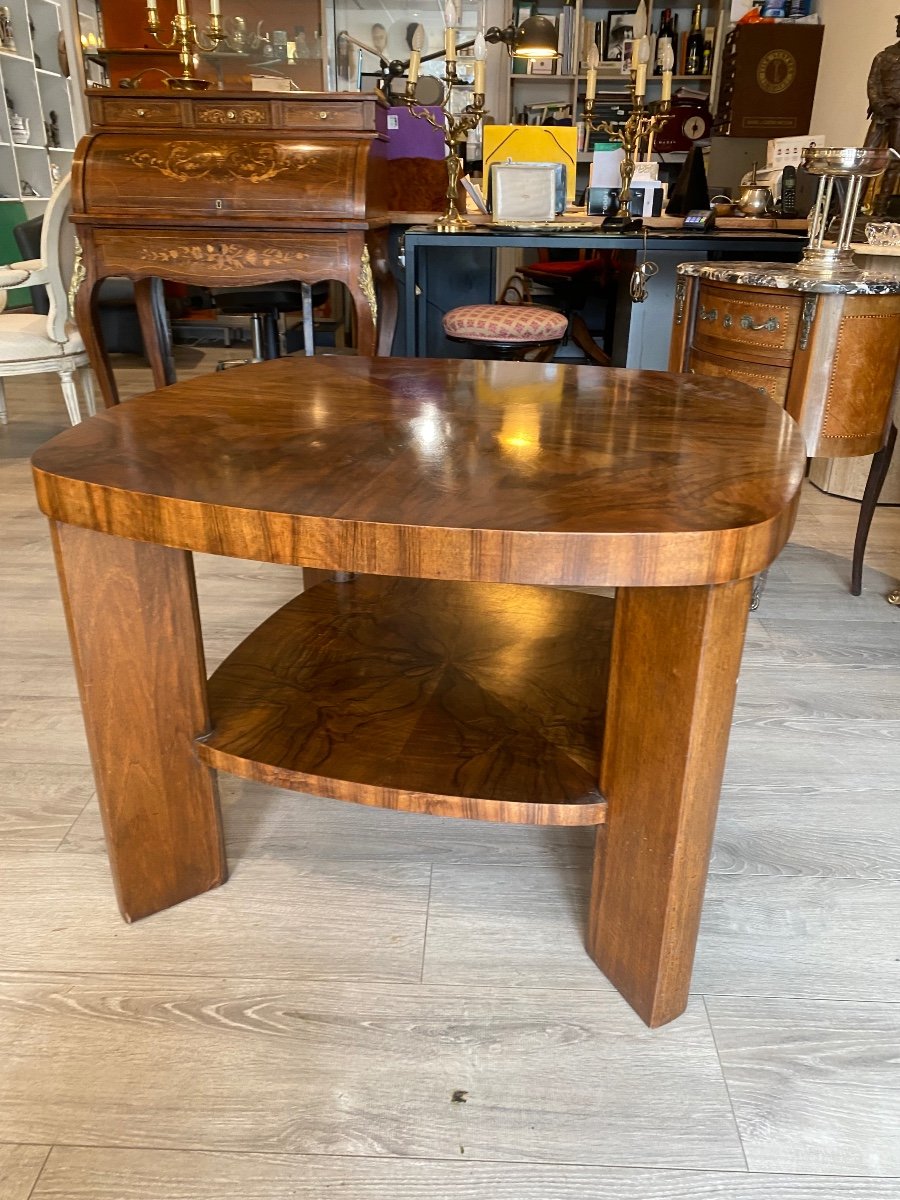 Burl Walnut Coffee Table 60s-photo-4