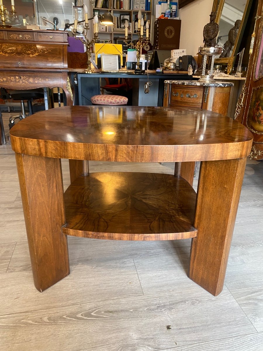 Burl Walnut Coffee Table 60s-photo-1