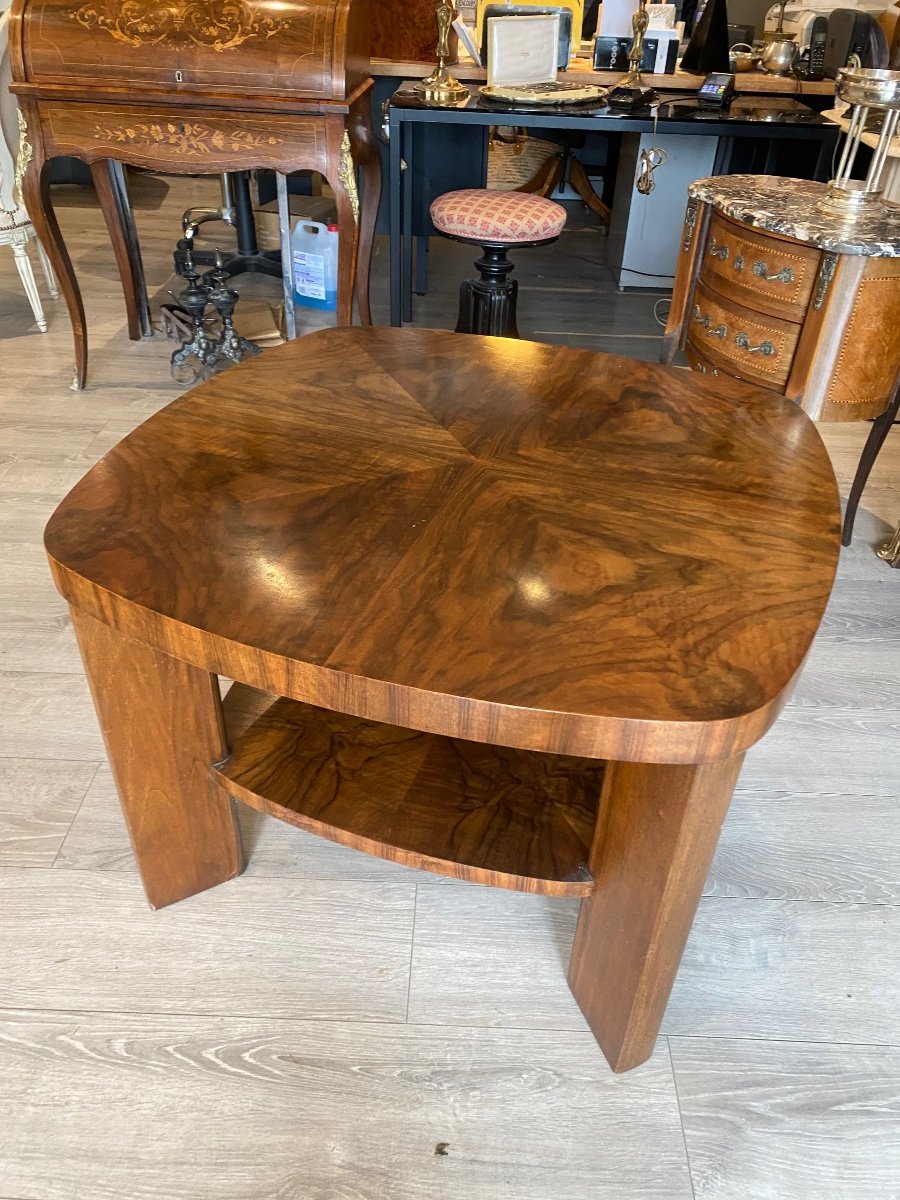 Burl Walnut Coffee Table 60s-photo-3