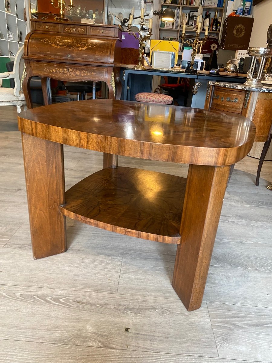 Burl Walnut Coffee Table 60s-photo-4