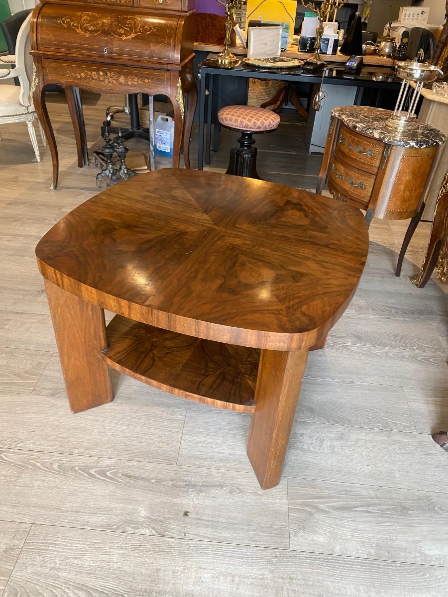 Burl Walnut Coffee Table 60s-photo-5