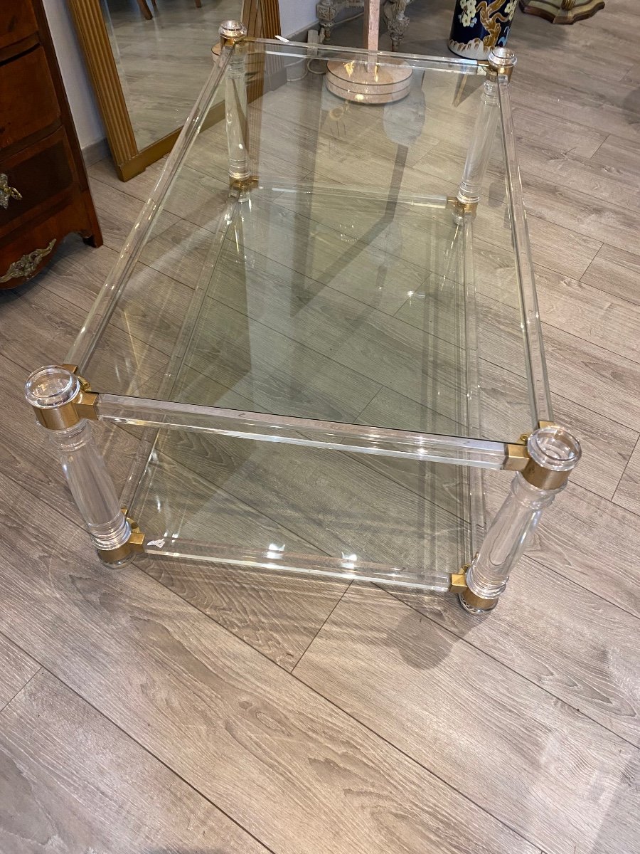 Table Basse  Plexi Et Verre 20 Iem -photo-5