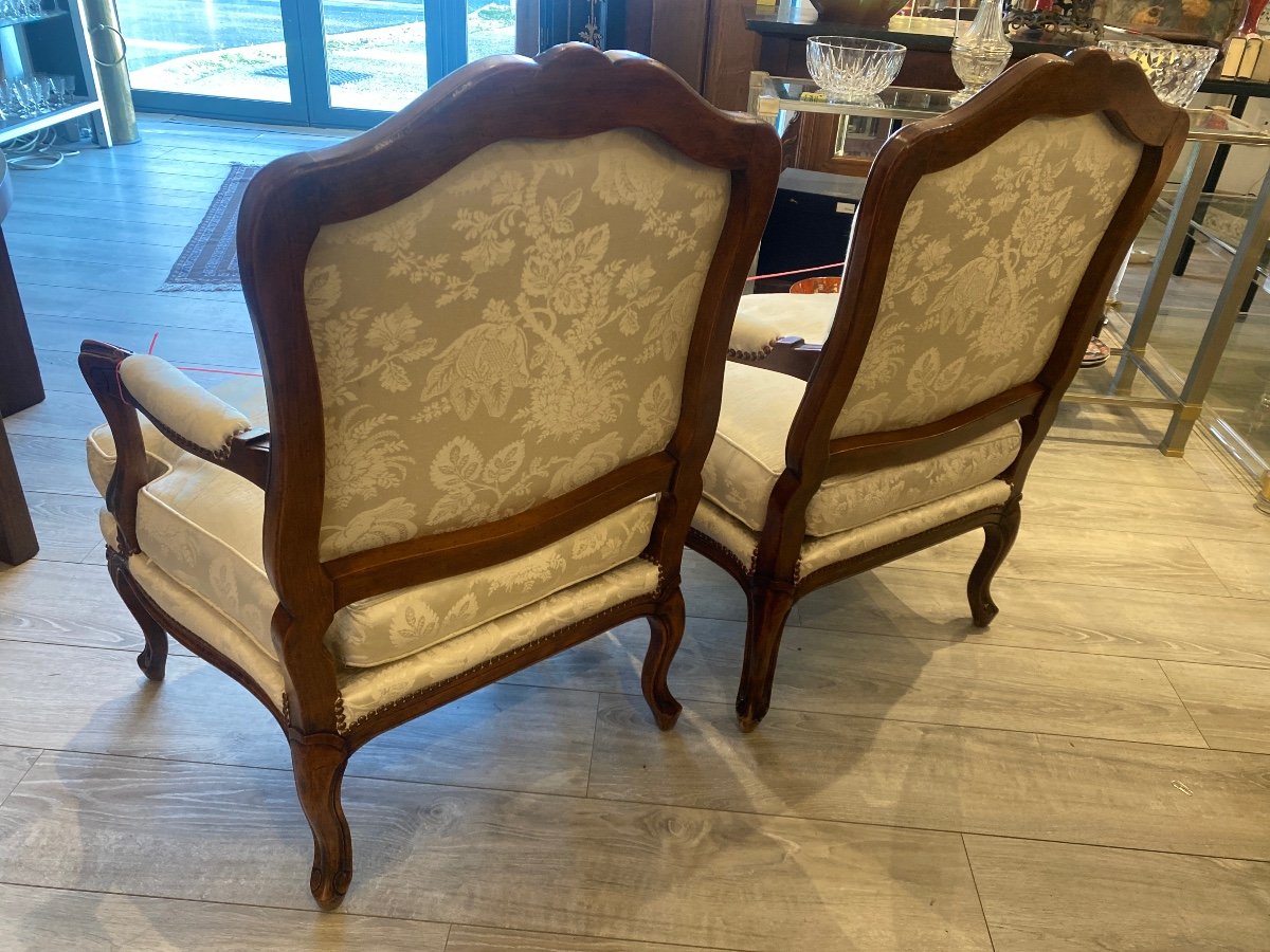 Pair Of Louis XV Style Armchairs -photo-4