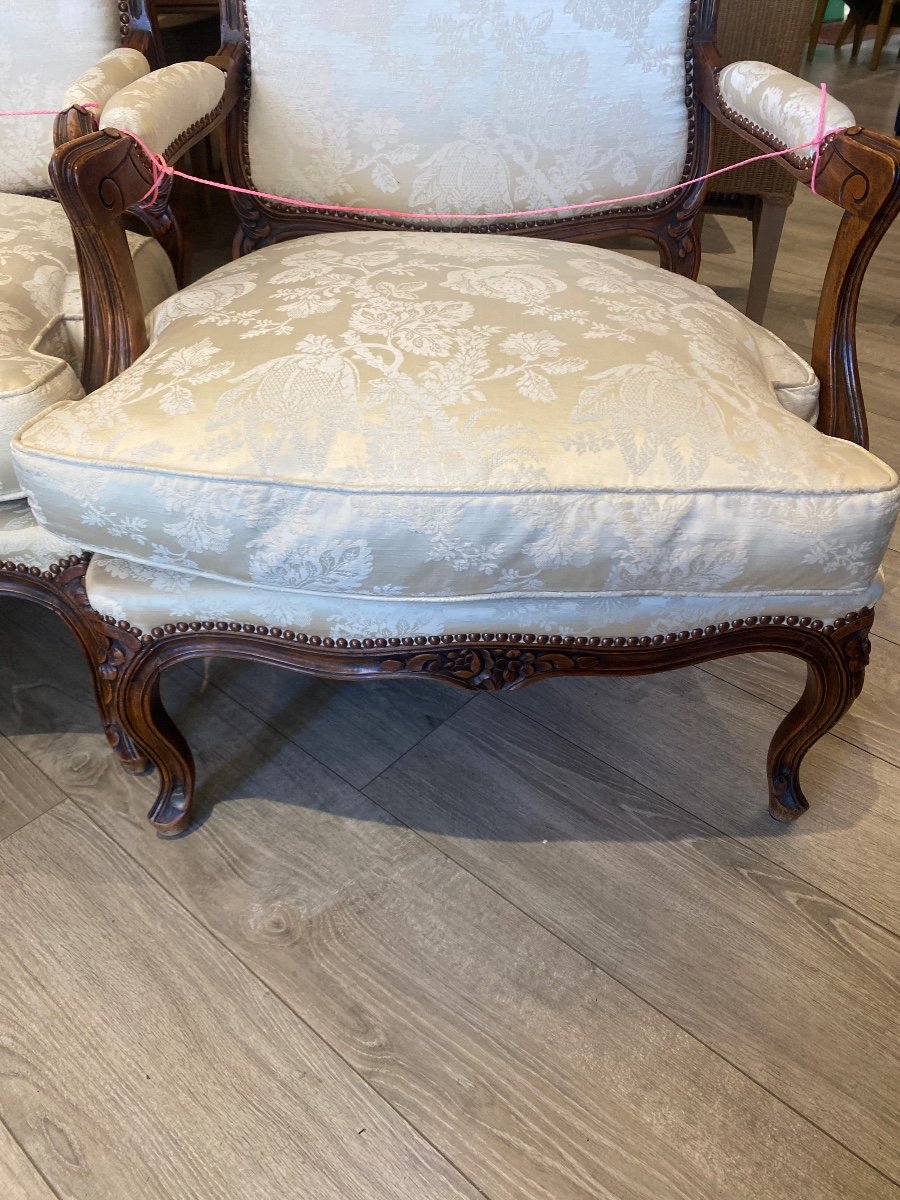 Pair Of Louis XV Style Armchairs -photo-3