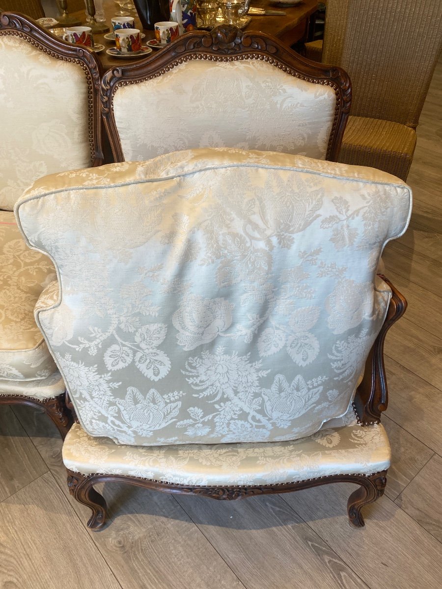 Pair Of Louis XV Style Armchairs -photo-4