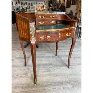 Small Kidney Shaped Desk Nlll Marquetry 