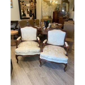 Pair Of Louis XV Style Armchairs 