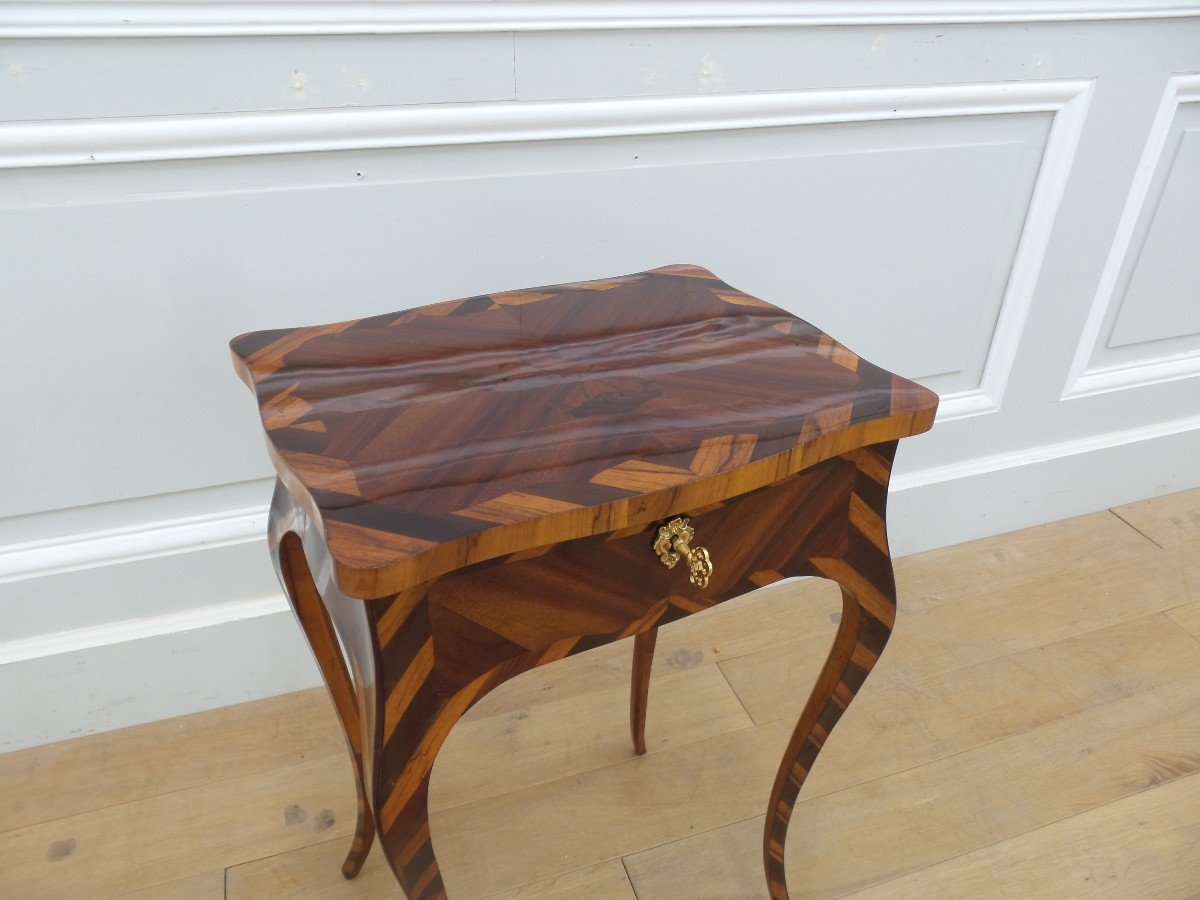 Small Louis XV Period Table Stamped Fléchy-photo-3