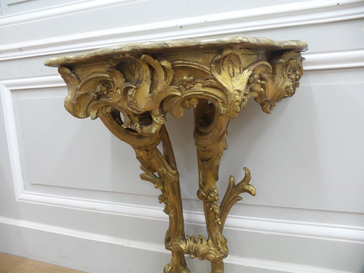 Louis XV Console In Golden Wood-photo-4