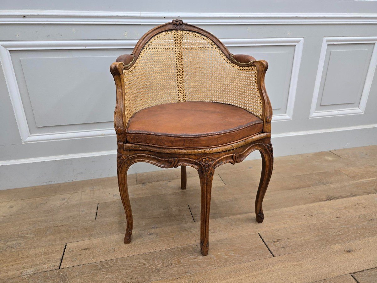 Fauteuil De Bureau d'époque Louis XV-photo-2