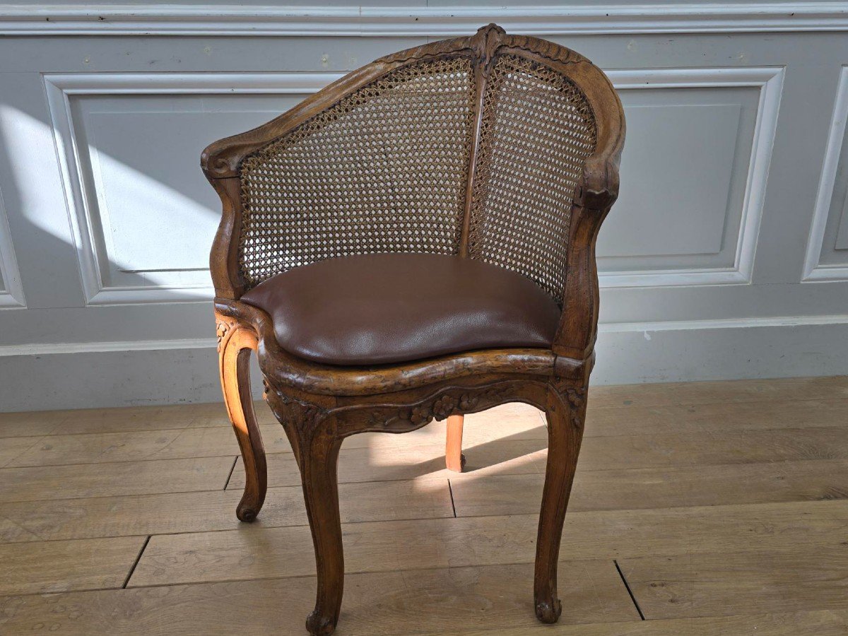 Fauteuil De Bureau d'époque Louis XV-photo-1