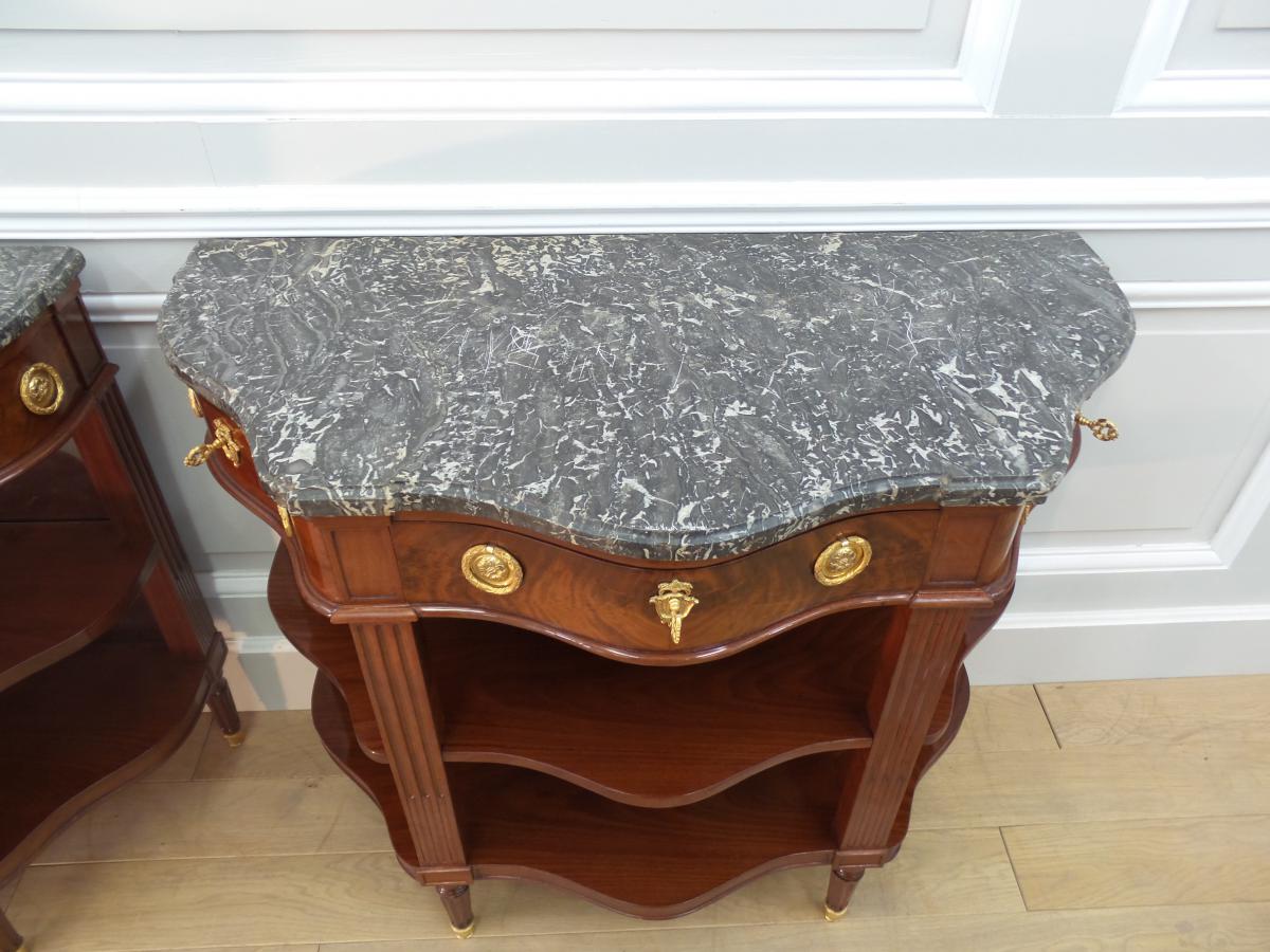 Paire De Consoles Louis XVI -photo-4