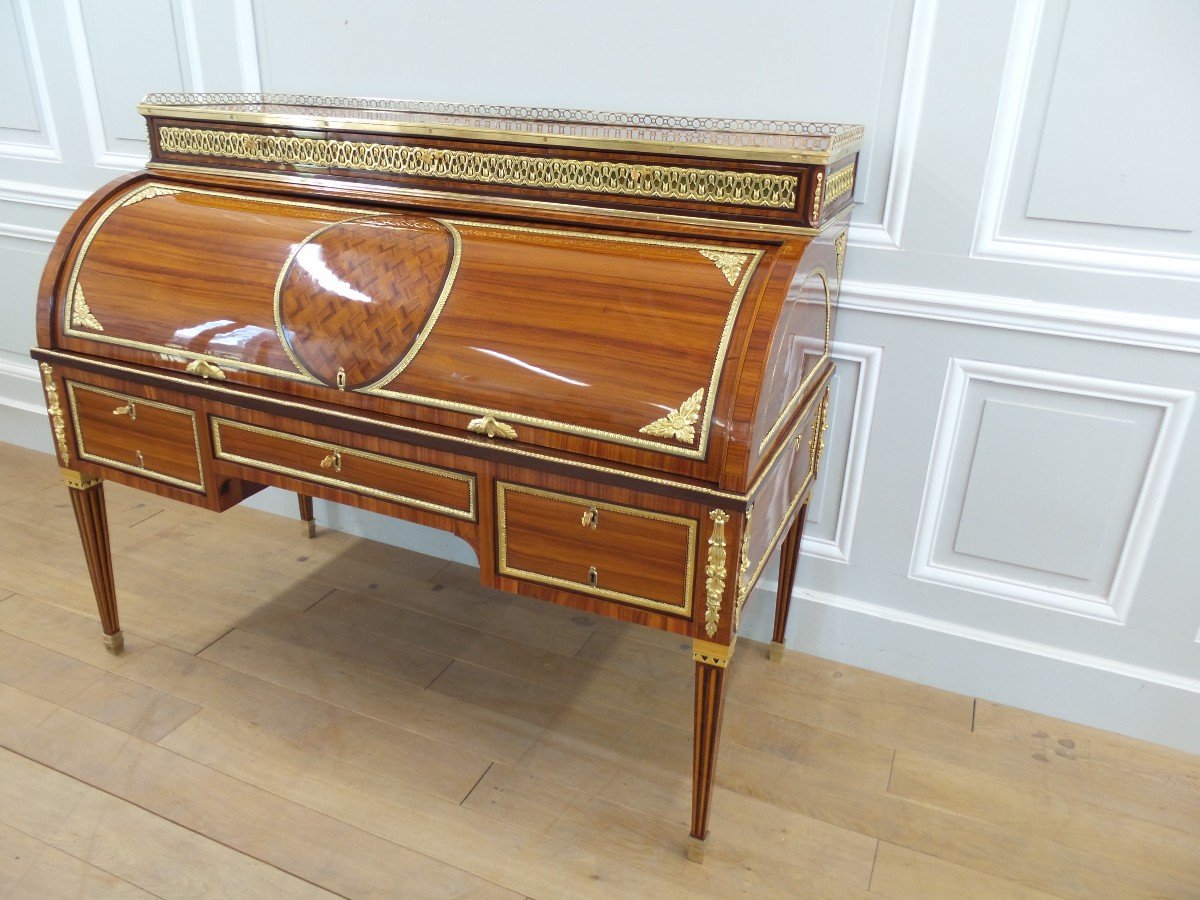 Louis XVI Period Cylinder Desk-photo-8