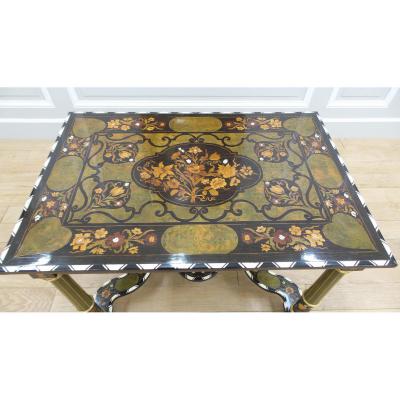 Table Style Louis XIV Marquetry
