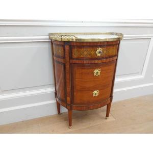 Commode Demi-lune d'époque Louis XVI