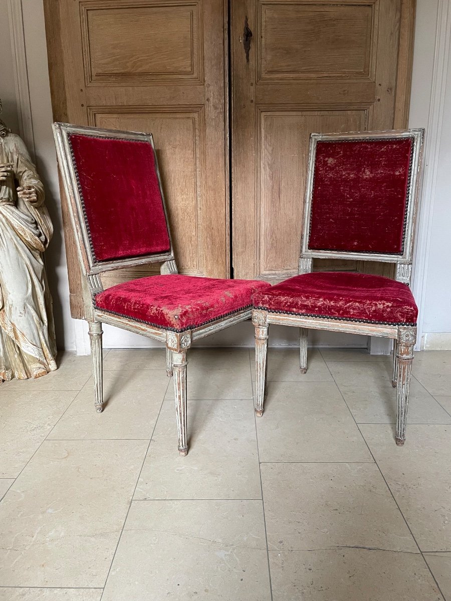 Pair Of Louis XVI Chairs (18th Century)