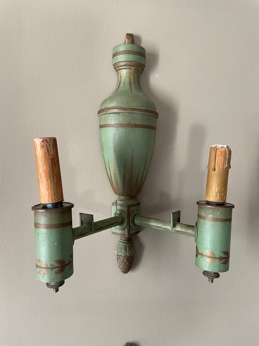 4 19th Century Directoire Style Wall Lights -photo-3