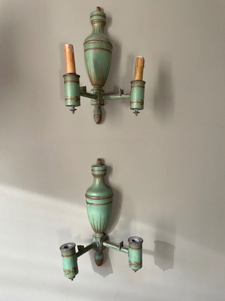 4 19th Century Directoire Style Wall Lights 