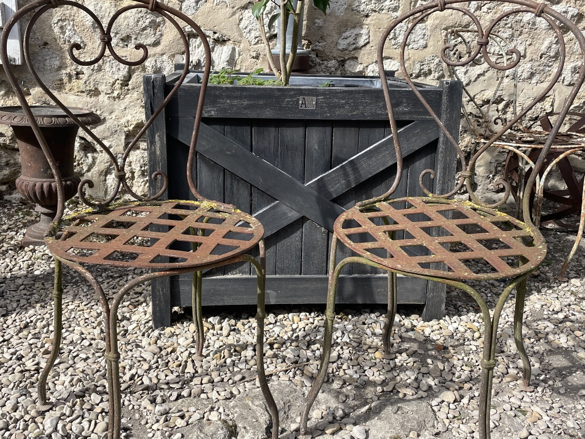 Paire De Chaises De Jardin XIX ème 