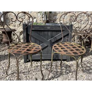 Paire De Chaises De Jardin XIX ème 