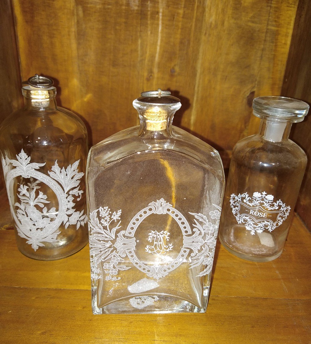 Set Of Antique Apothecary Bottles 