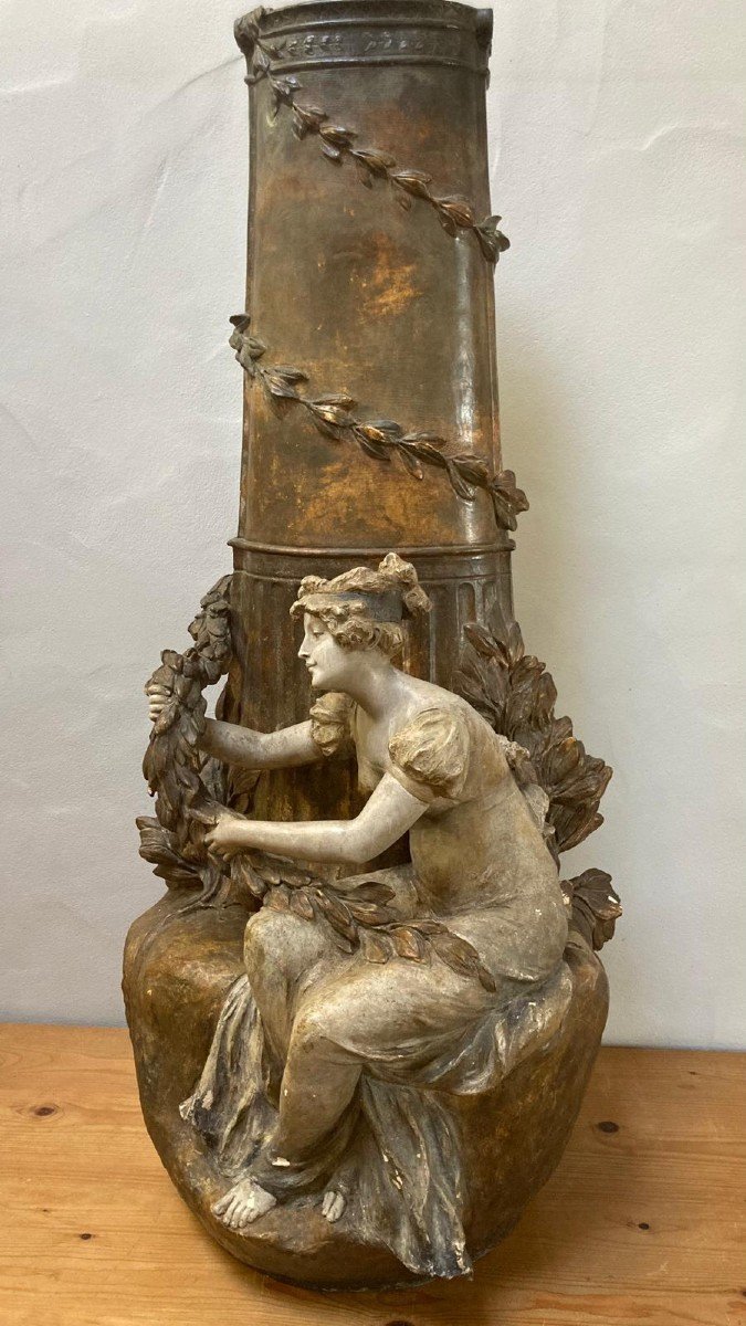 Grand Vase Art Nouveau Lesca Goldscheider