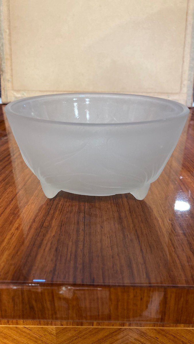 Crystal Bowl Signed Etling 1930s-photo-1