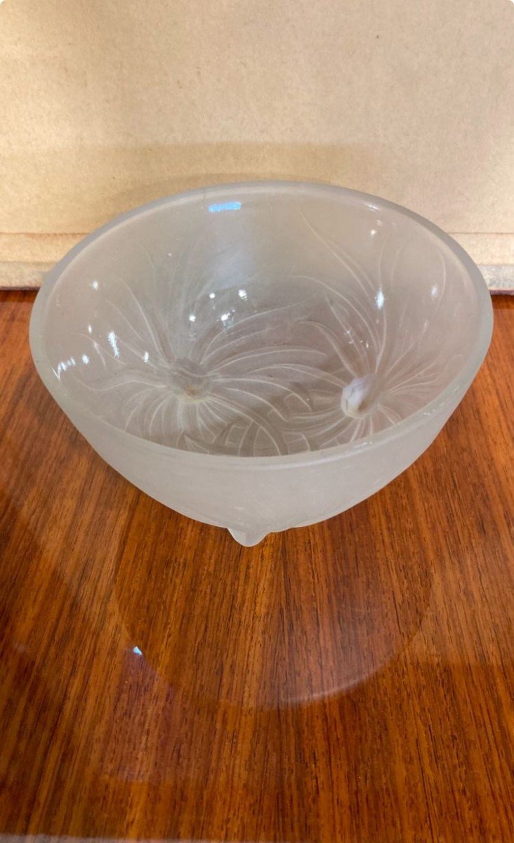 Crystal Bowl Signed Etling 1930s-photo-3