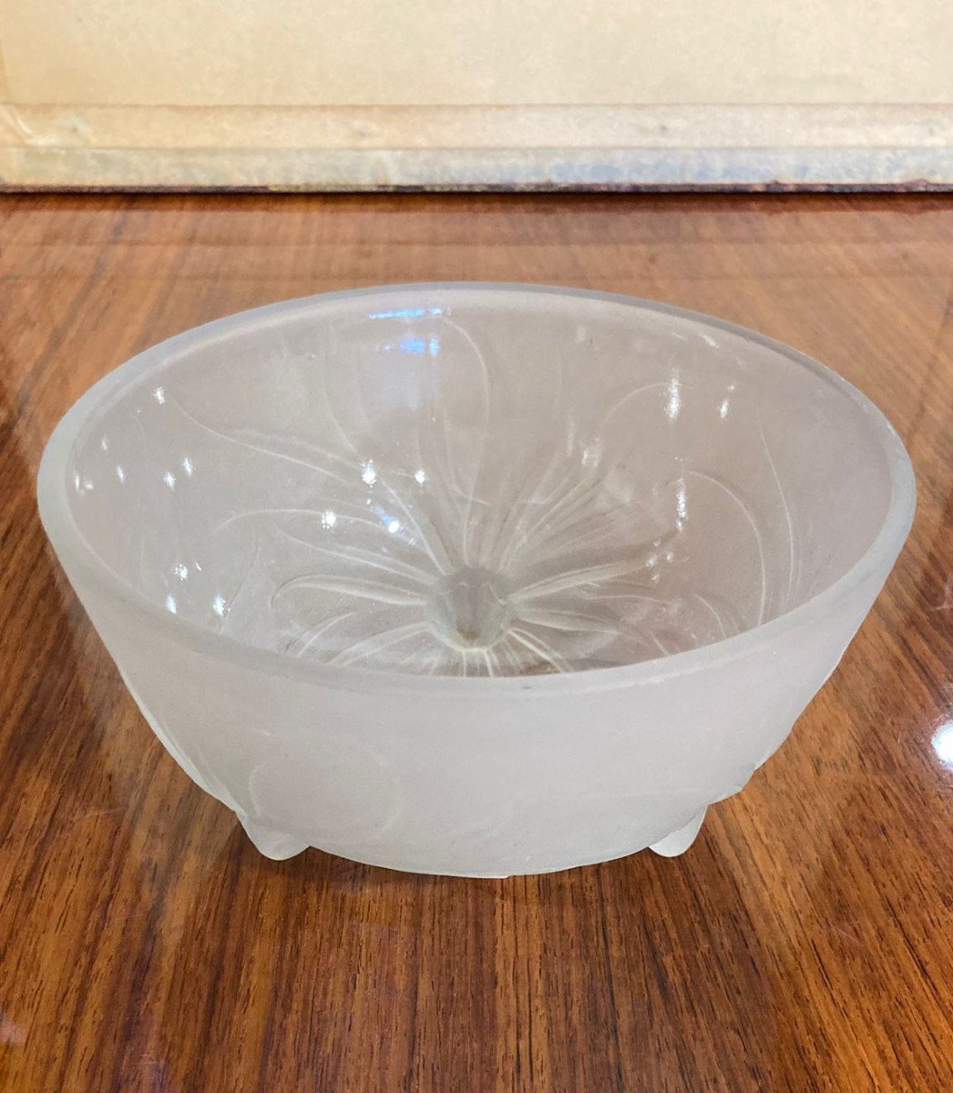 Crystal Bowl Signed Etling 1930s