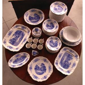 Sarreguemines "romantic" 80-piece Earthenware Service 