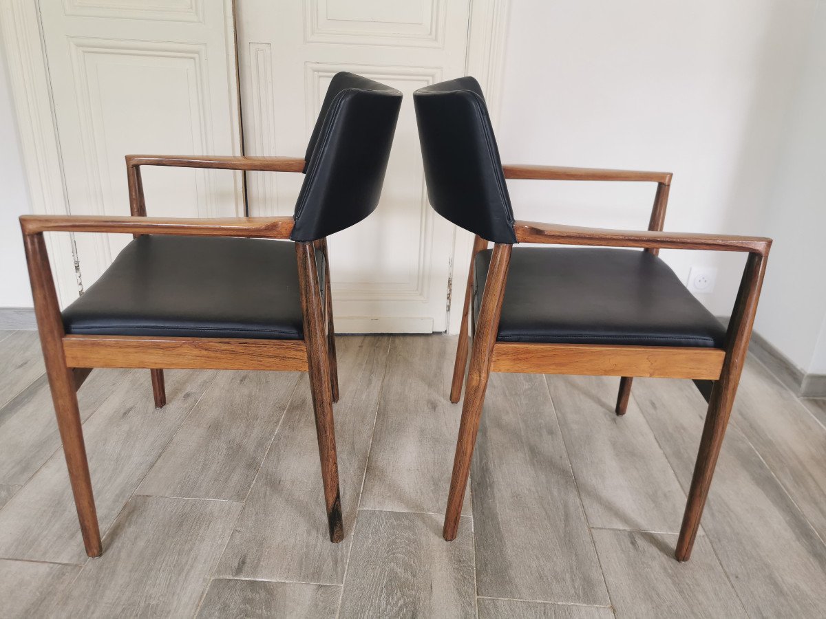 Vintage Scandinavian Armchairs In Rosewood-photo-3