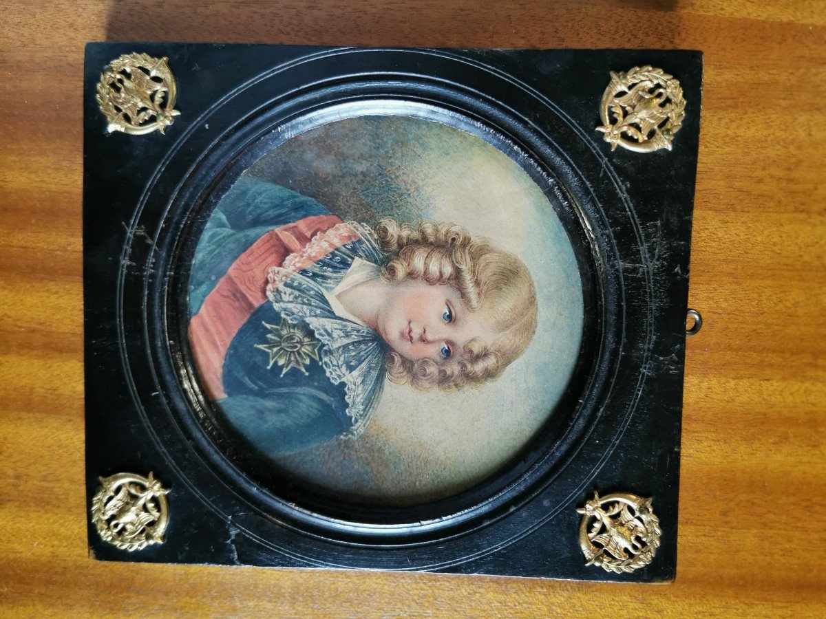 Portrait Miniature Du Roi De Rome l'Aiglon Fils De Napoléon Ier Et De Marie-louise d'Autriche X-photo-2