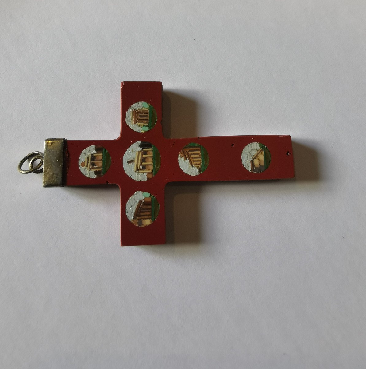 Cross With Micro-mosaic Decoration, 19th Century-photo-4