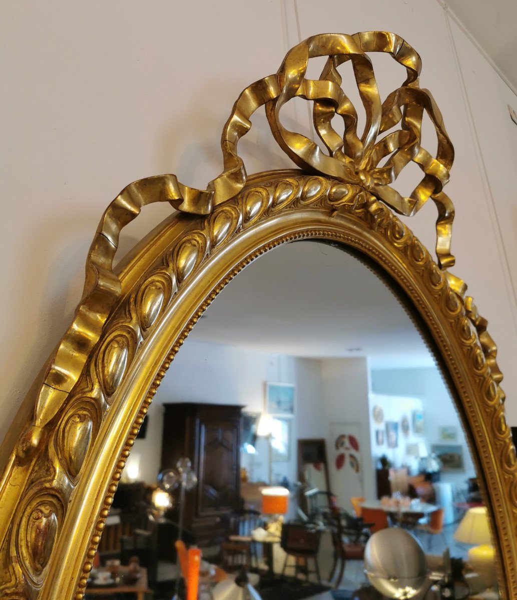 Large Medallion Mirror, 19th Century-photo-2