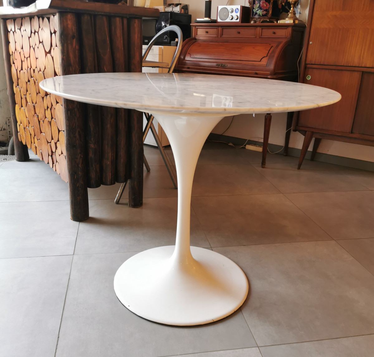 Rudi Bonzanini Marble Tulip Table From The 1960s.-photo-2