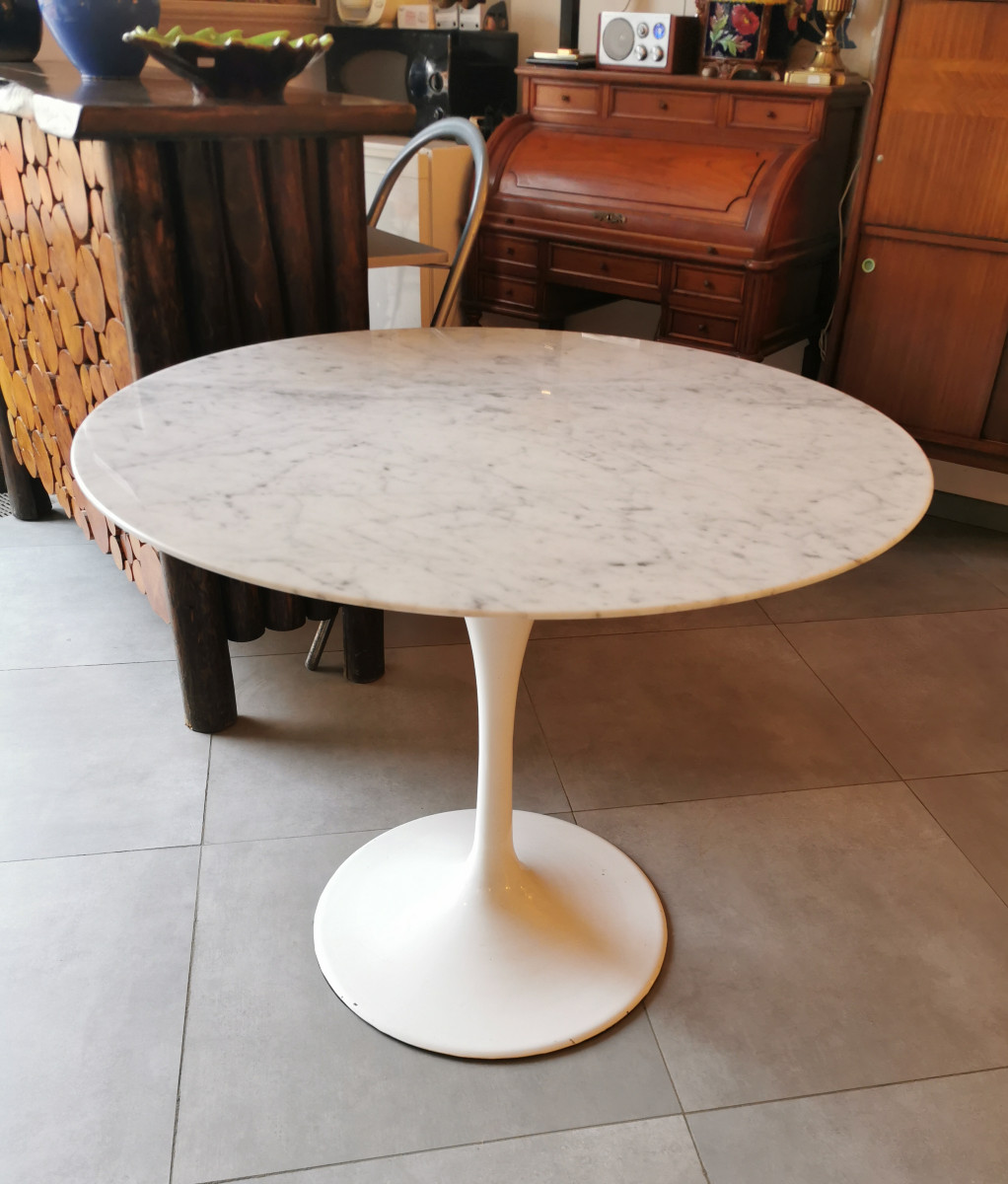 Rudi Bonzanini Marble Tulip Table From The 1960s.